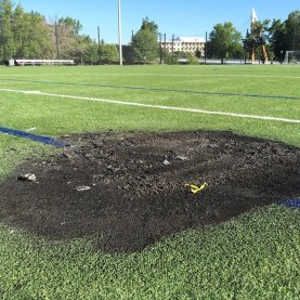 Le terrain de soccer du Parc Victoria vandalisé