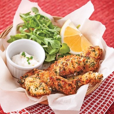 5 ingrédients/15 minutes: Lanières de poulet en croûte de parmesan et citron
