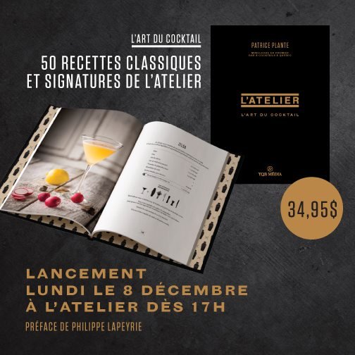 Livre: L'Atelier, l'art du cocktail