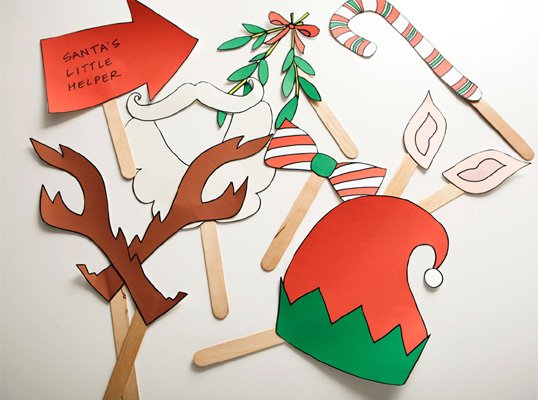 Accessoires à imprimer pour un photobooth de Noël!  