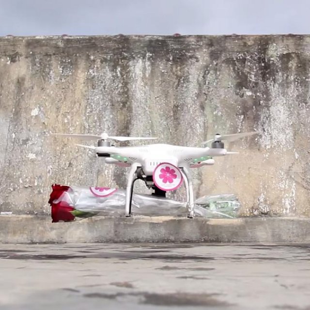 Livraison de fleurs par drone 