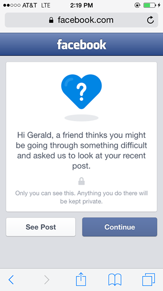 Facebook offre des outils pour le suicide