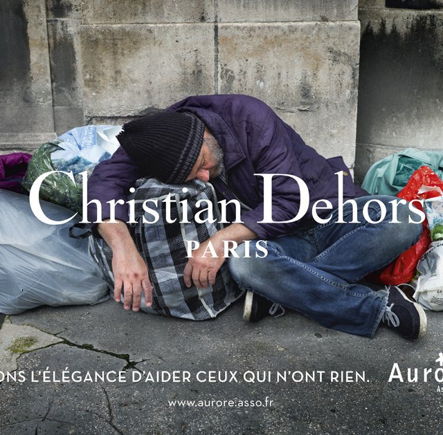 Les grandes marques de luxe détournées pour parler des sans abri