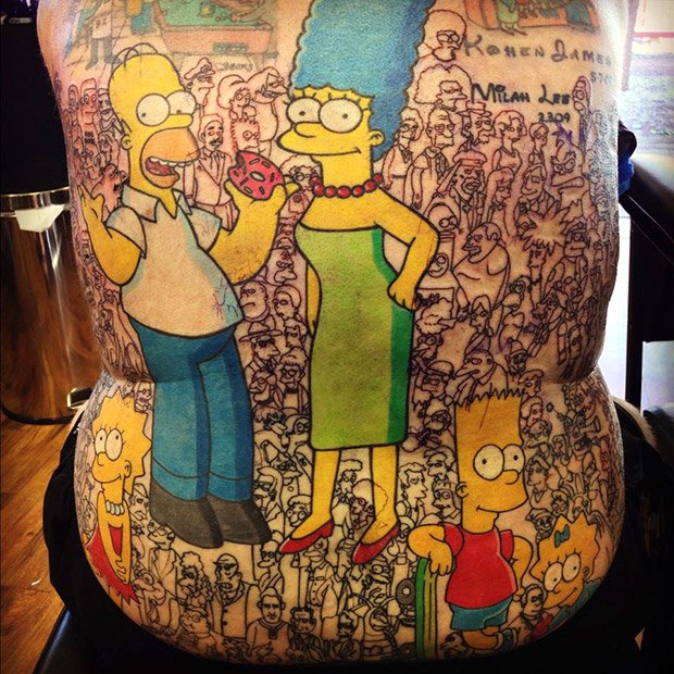 203 tatouages des Simpsons et un record Guinness