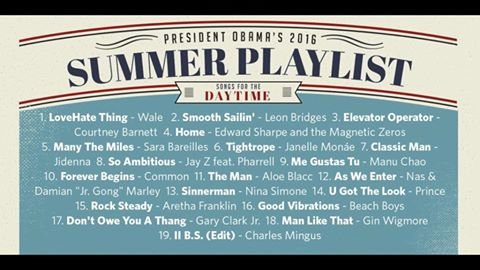 Les Playlist d'été de Barack Obama!
