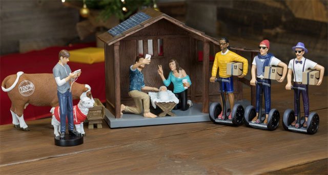 Une crèche de Noël inspirée de notre réalité en 2016