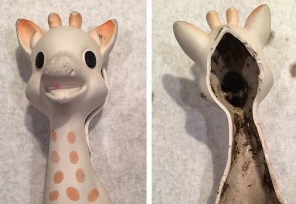 Sophie la Girafe: des traces de moisissures retrouvées dans des figurines