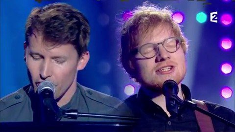 Ed Sheeran et James Blunt réunis à la télévison française