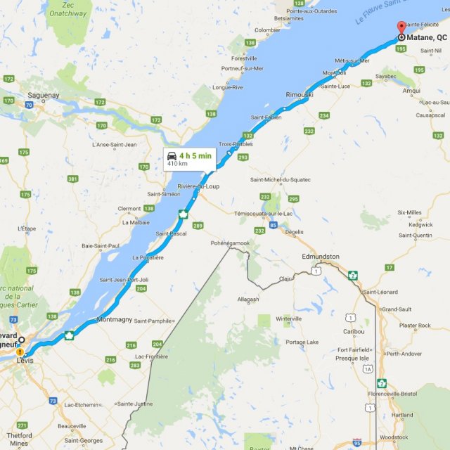 LA destination : Matane