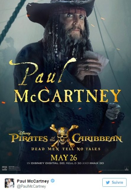 Paul McCartney dans le prochain Pirates des Caraïbes!