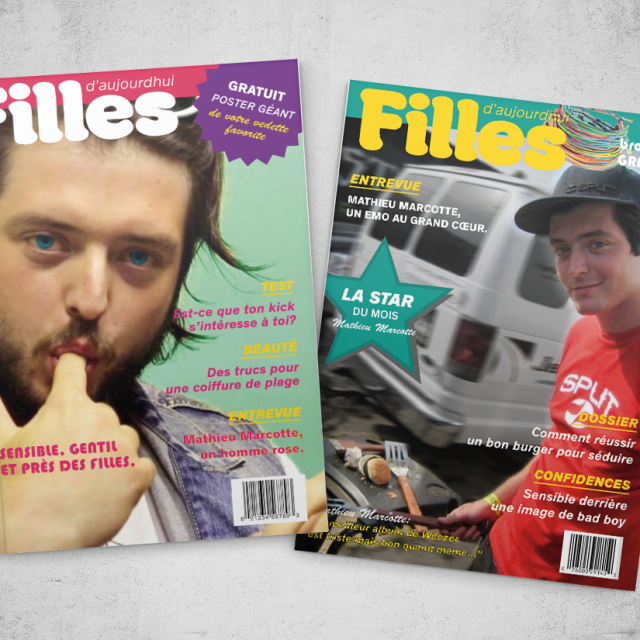 Mathieu sur le cover de Filles d'Aujourd'hui !!