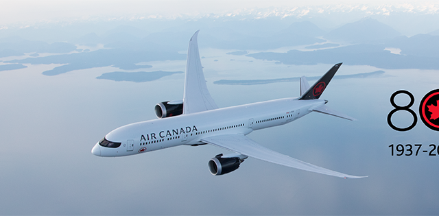 Plusieurs vols à rabais pour le 80e anniversaire d'Air Canada