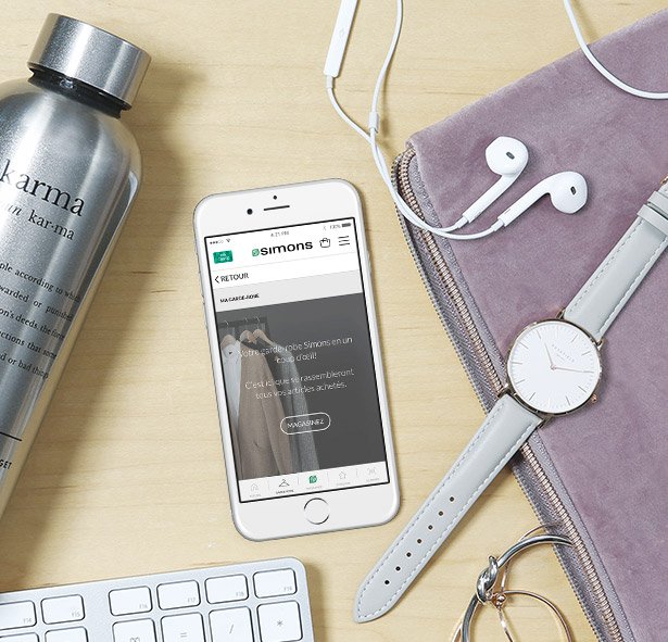 L'application Maison Simons 