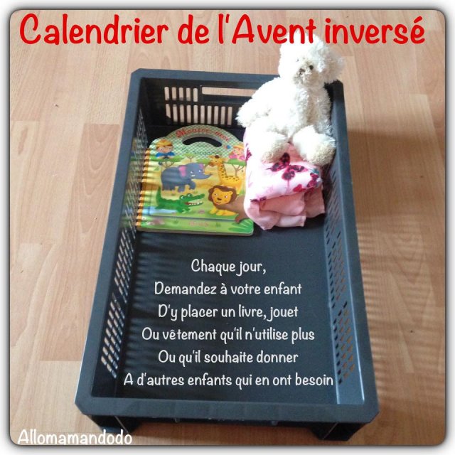 Un calendrier de l'Avent inversé