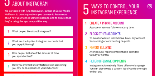 Instagram publie un «Parent’s guide» destiné aux parents