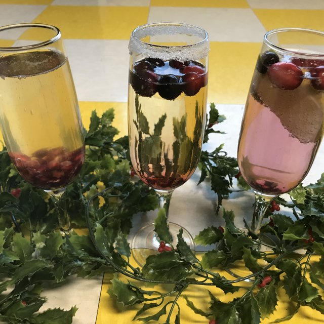 Verre de bulles festives par Sylvie Goulet!