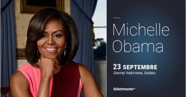 Michelle Obama débarque au Centre Vidéotron