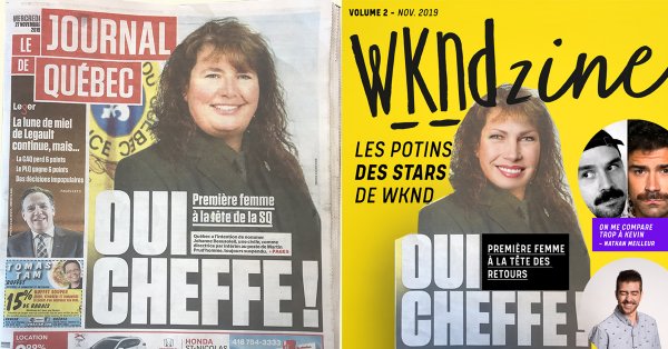 WKNDzine - Les propos des Retours à la Une de deux quotidiens importants de Québec !