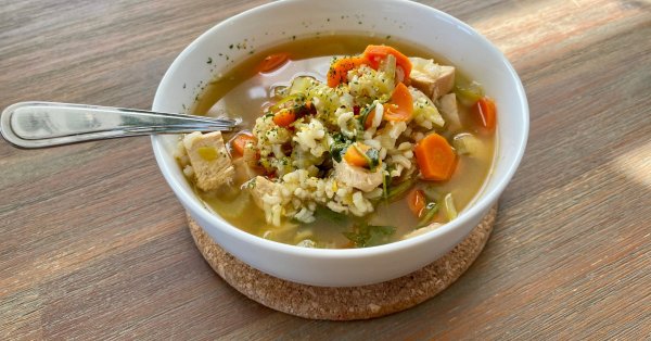 Soupe poulet et riz (la meilleure)