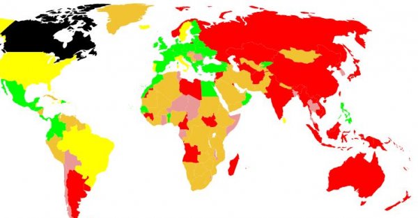 Les 167 pays/territoires où les Canadiens peuvent voyager