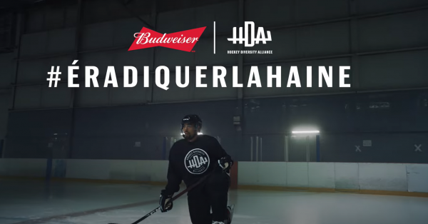 Budweiser contre le racisme au hockey