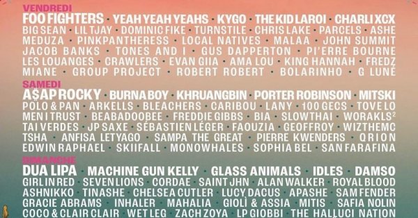 OSHEAGA 2022 - La programmation dévoilée