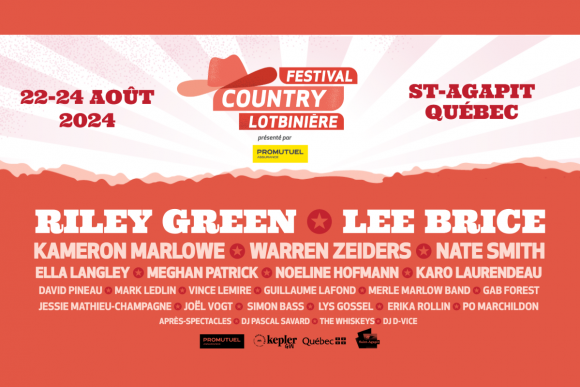 LA 9E ÉDITION DU FESTIVAL COUNTRY LOTBINIÈRE SERA IMMENSE