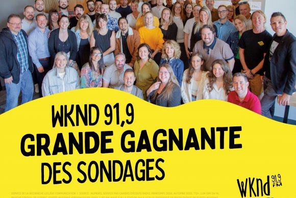 WKND grande gagnante des sondages Numeris du printemps