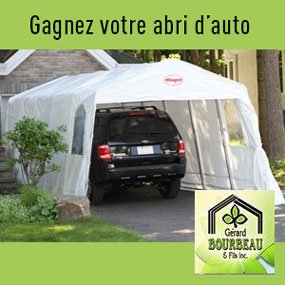 Fini le pelletage, gagnez votre abri d’auto!