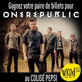 Gagnez votre paire de billets pour OneRepublic