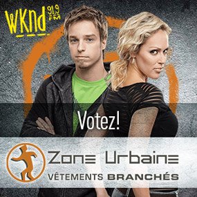 Votez pour le nouvel icône de Zone Urbaine avec WKND 91,9
