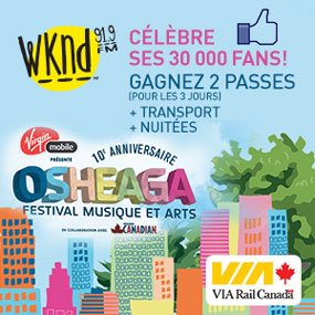 Gagnez vos billets + transport + hébergement pour Osheaga