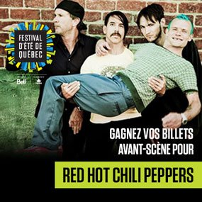 Gagnez vos passes AVANT-SCÈNE pour les RED HOT CHILI PEPPERS