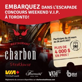 Embarquez dans l'escapade concours weekend V.I.P. à Toronto !