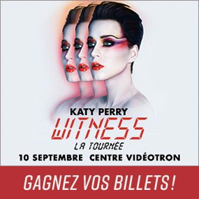 Gagnez vos billets pour Katy Perry au Centre Vidéotron