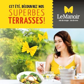 Découvrez les superbes terrasses du restaurant Le Manoir!