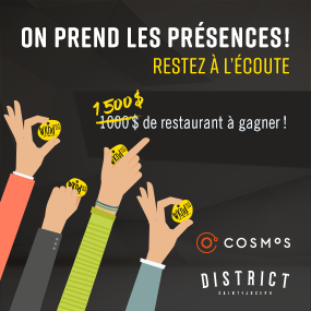 1500 $ en carte-cadeau au Cosmos