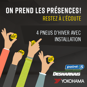Chaussé pour l'hiver grâce à Desharnais Pneus et Mécanique!