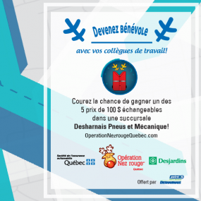 Devenir bénévole pour l'Opération Nez rouge, c'est payant!