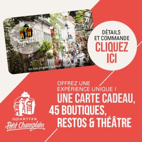 Gâtez maman au Quartier Petit Champlain pour la Fête des mères!