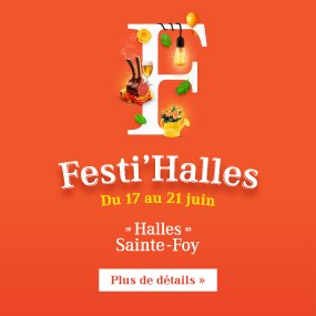 Remportez une carte-cadeau de 50$ aux Halles Sainte-Foy!