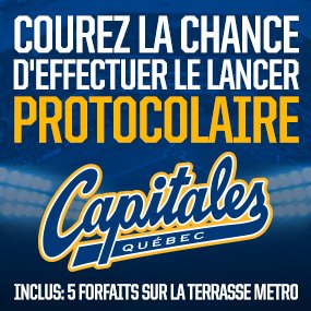 Un lancer protocolaire avec les Capitales de Québec!