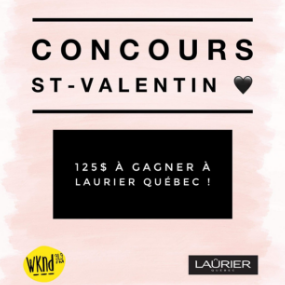 Gagnez 125$ à Laurier Québec pour la St-Valentin!