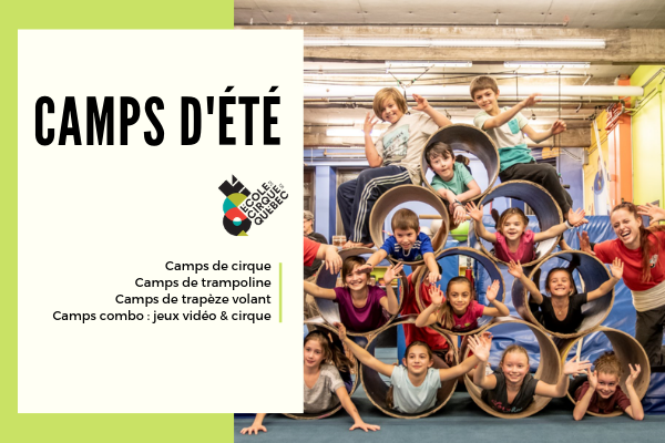 Une semaine de camp de jour à l'École de cirque de Québec pour votre enfant!