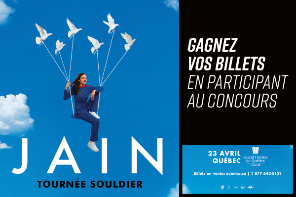 Gagnez vos billets pour le spectacle de JAIN au Grand Théâtre de Québec 