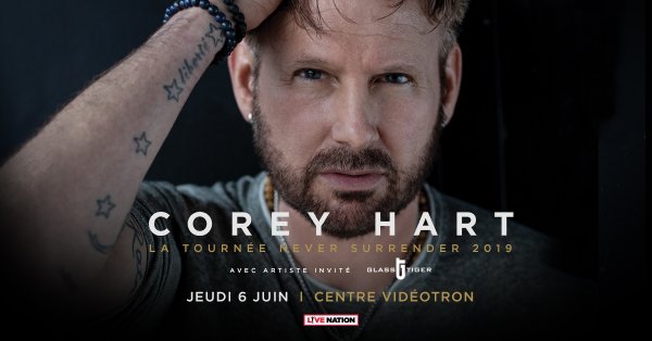 Remportez vos billets pour Corey Hart!