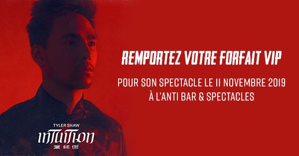 Gagnez un accès VIP pour aller voir Tyler Shaw!