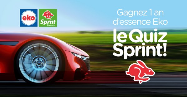 Gagnez 1 an d’essence EKO avec le Quiz Sprint!