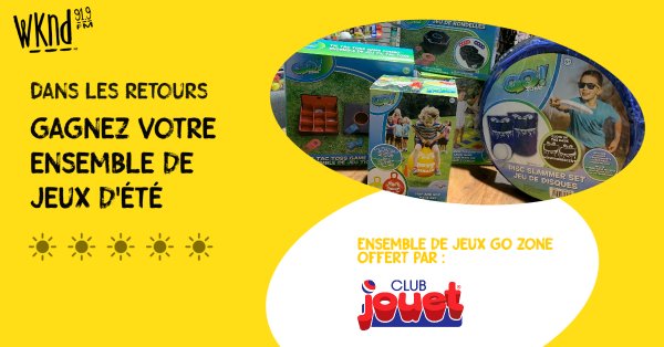 Gagnez votre ensemble de jeux d'été grâce à Club Jouet