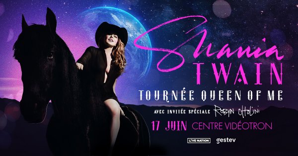 Gagnez votre paire de billets pour Shania Twain au Centre Vidéotron !
